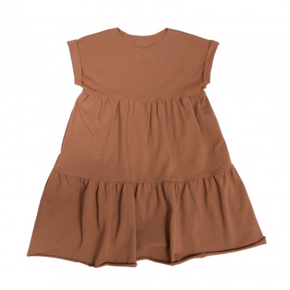 Loose Dress short sleeve pink / claret 30.1