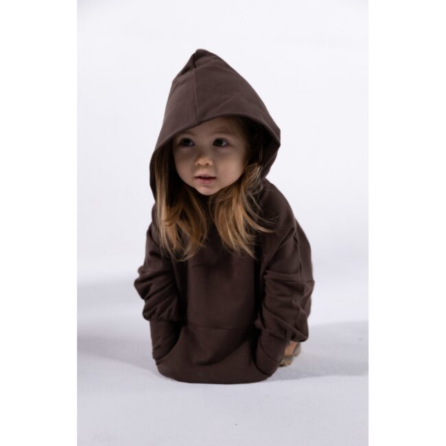 Long Hoodie Blouse chocolate 13.4