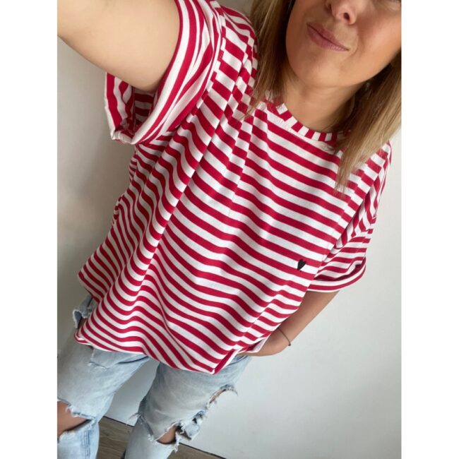 T-shirt classic red stripes LIMITED