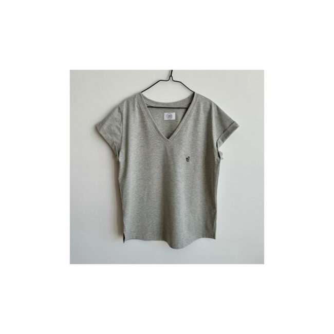 T-shirt SLIM "HELENA" light grey