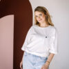 T-shirt classic ecru - rękaw 3/4 - obrazek 5