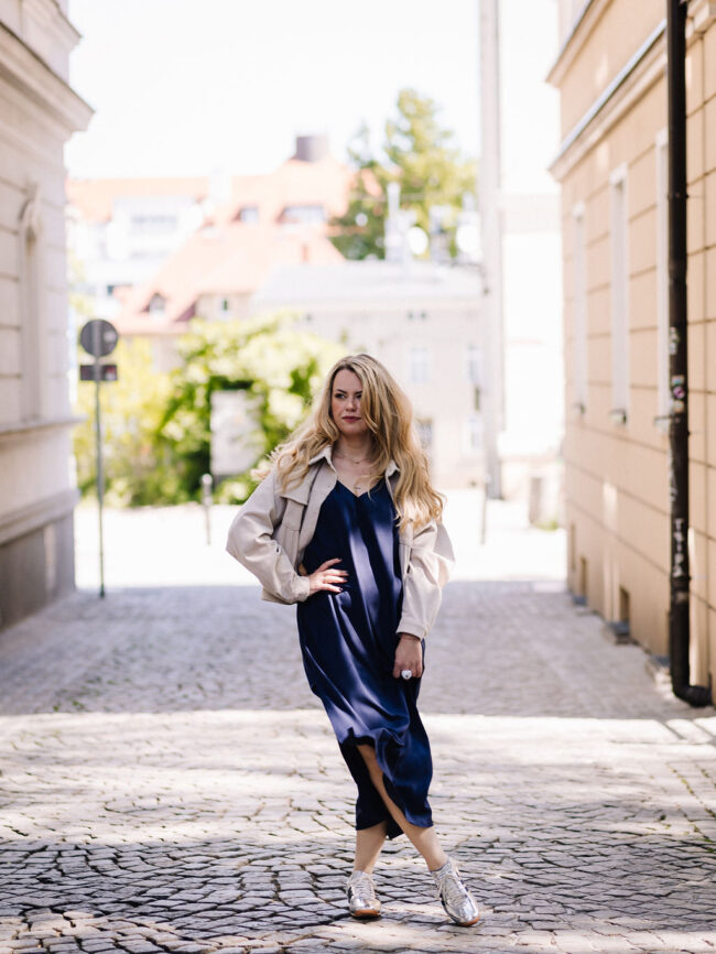 Long Dress dark blue - obrazek 5