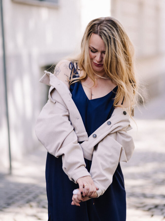 Long Dress dark blue
