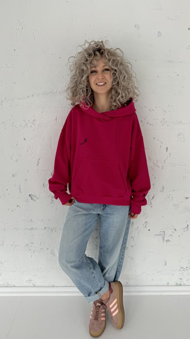 Hoodie Blouse hot pink - obrazek 3