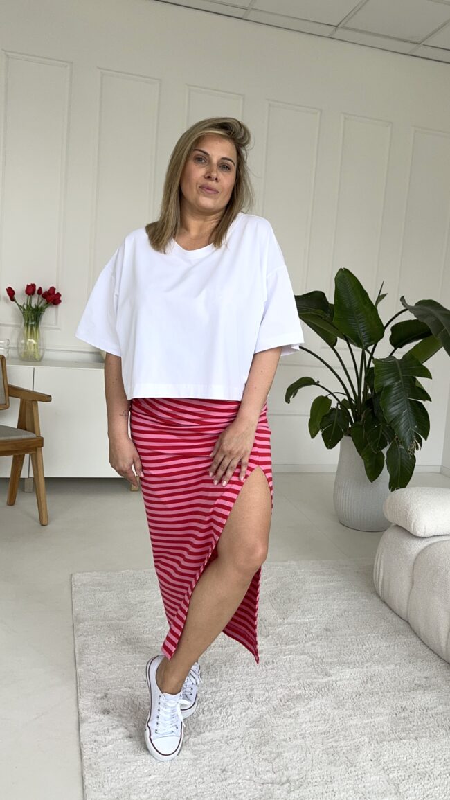 Short T-shirt Gaja white - obrazek 4