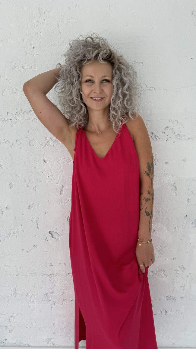 Long Dress hot pink - obrazek 2