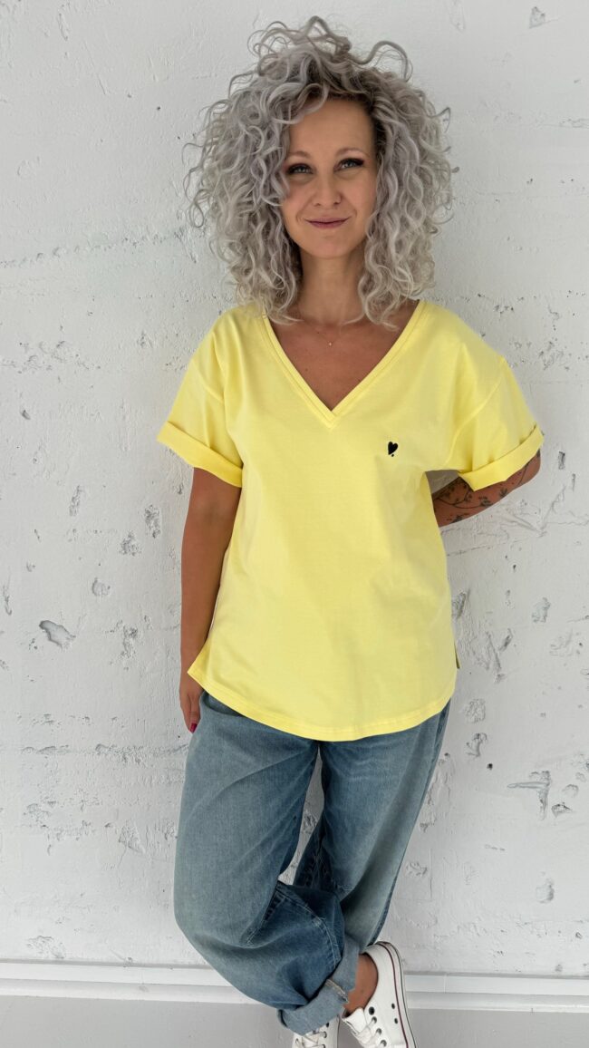 T-shirt V lemon - obrazek 2