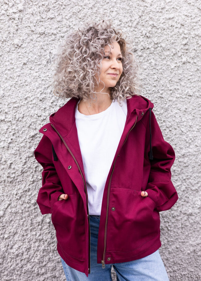 Short Jacket claret - obrazek 7