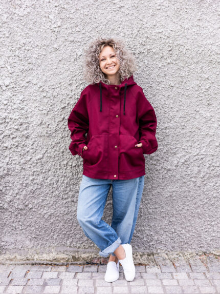 Short Jacket claret