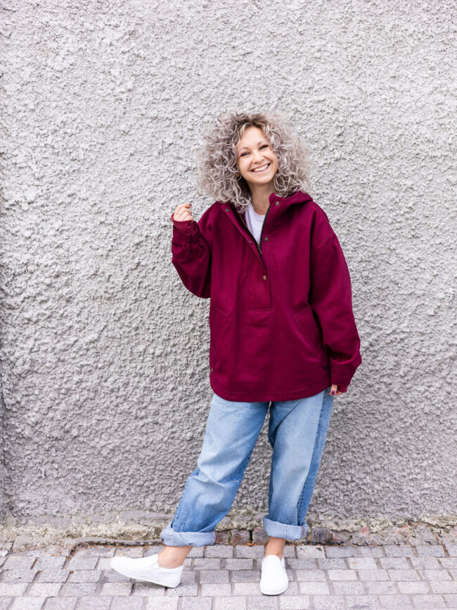 Winter Hoodie Jacket claret - obrazek 10