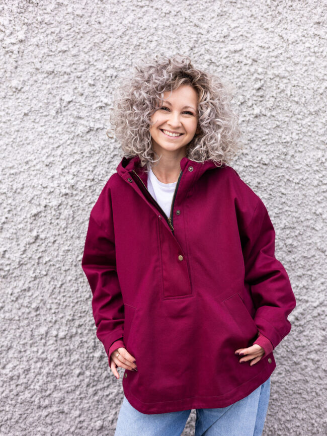 Winter Hoodie Jacket claret - obrazek 9