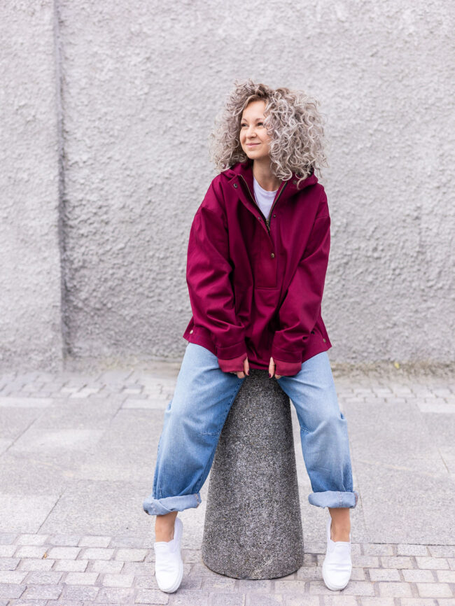 Winter Hoodie Jacket claret - obrazek 8