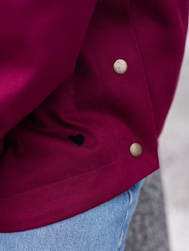 Winter Hoodie Jacket claret - obrazek 5