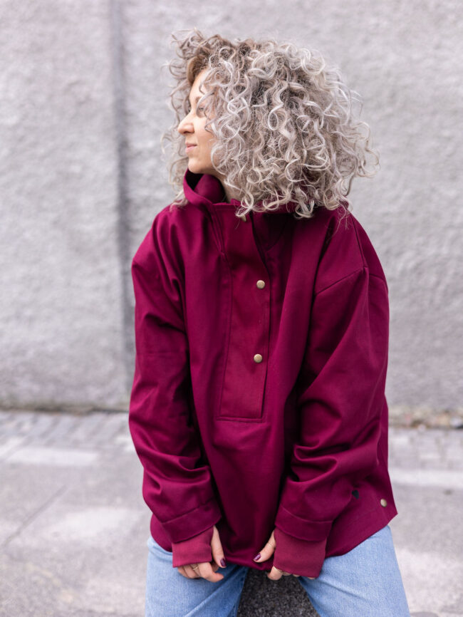 Winter Hoodie Jacket claret - obrazek 4