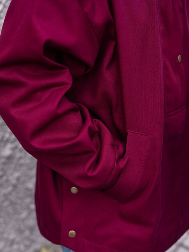 Winter Hoodie Jacket claret - obrazek 3