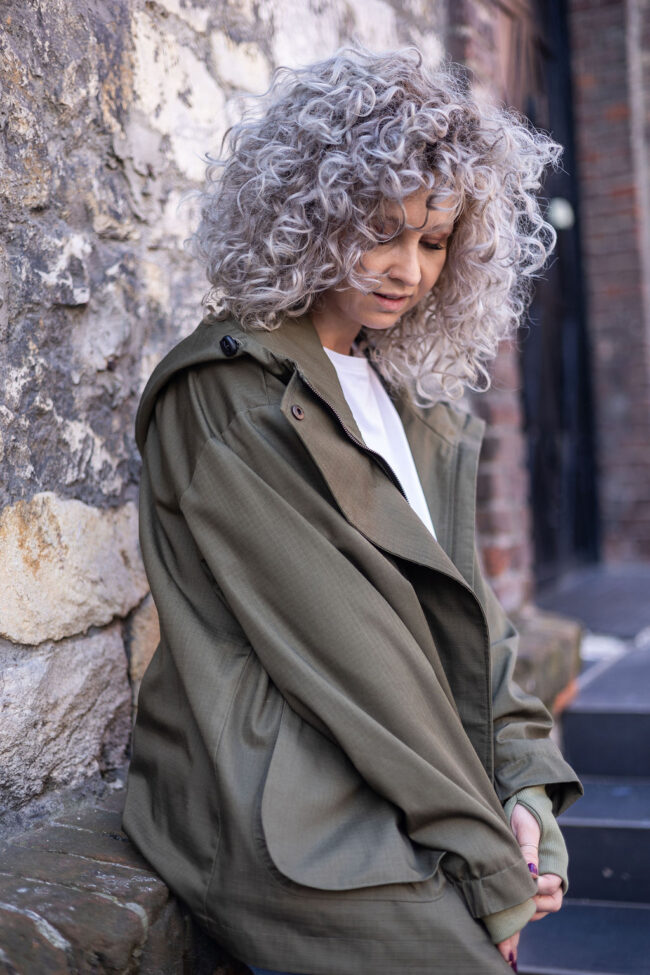 Loose Jacket khaki - obrazek 3