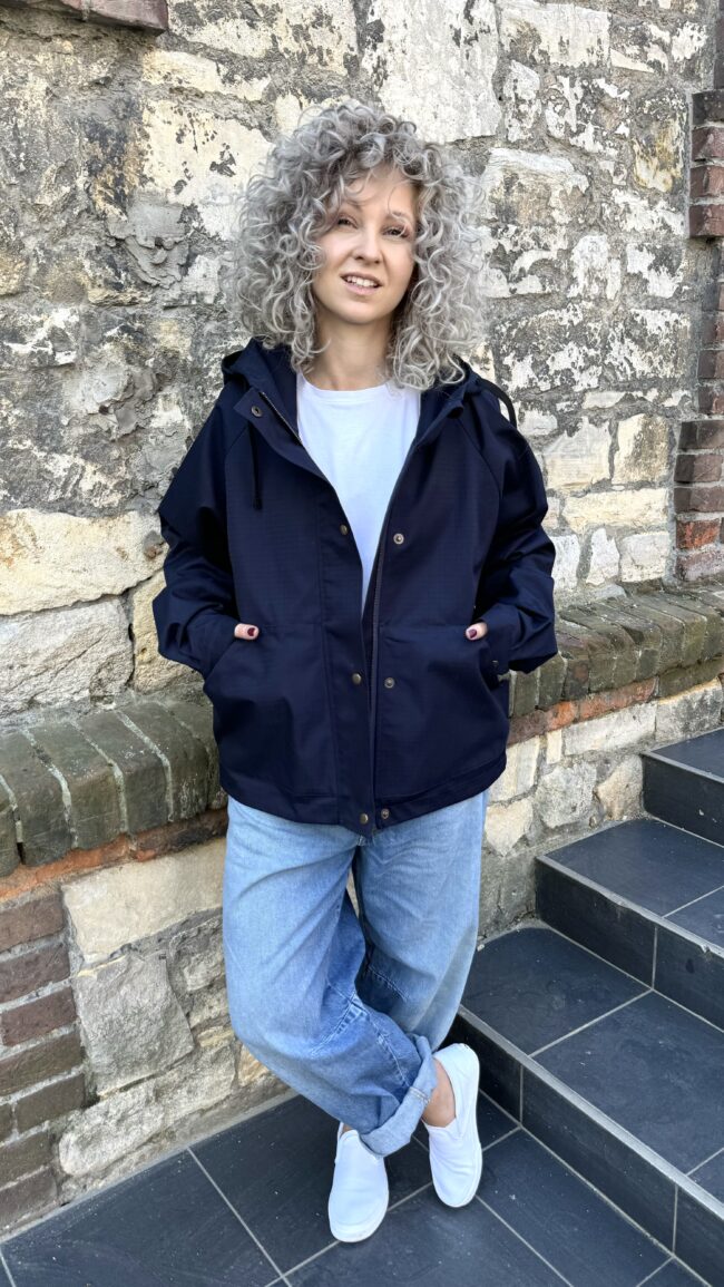 Short Jacket dark navy - obrazek 4