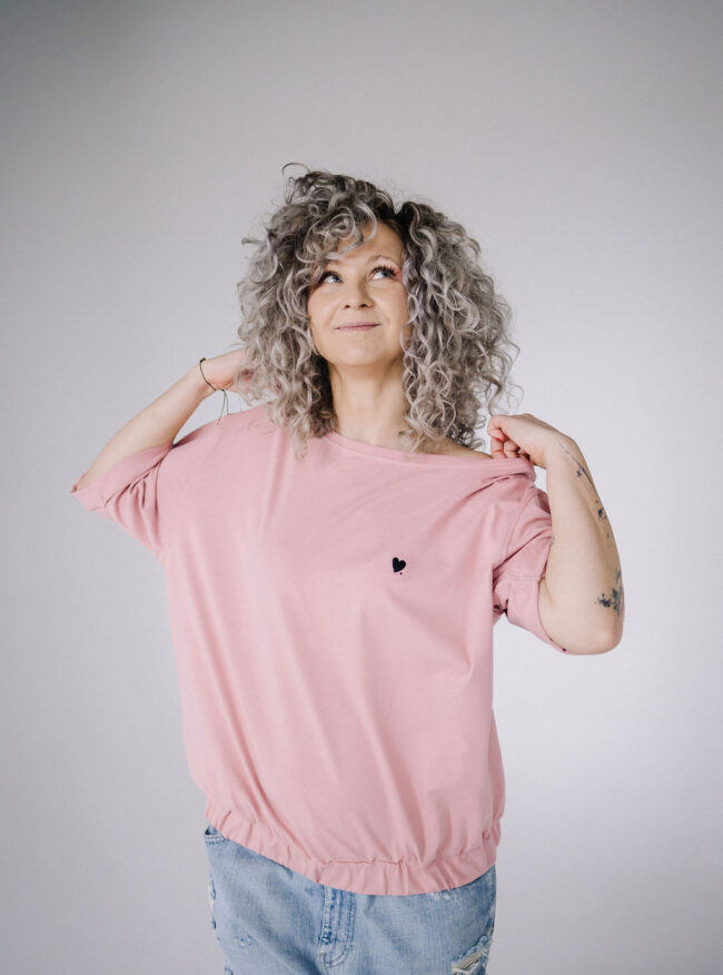 T-shirt Kaja soft pink - obrazek 3