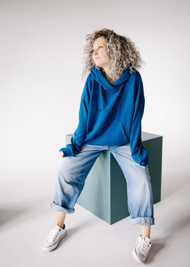 Hoodie Blouse blue - obrazek 5