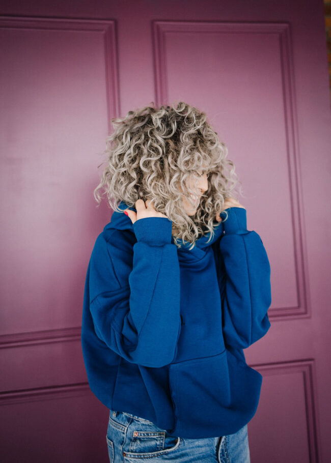Hoodie Blouse blue - obrazek 3