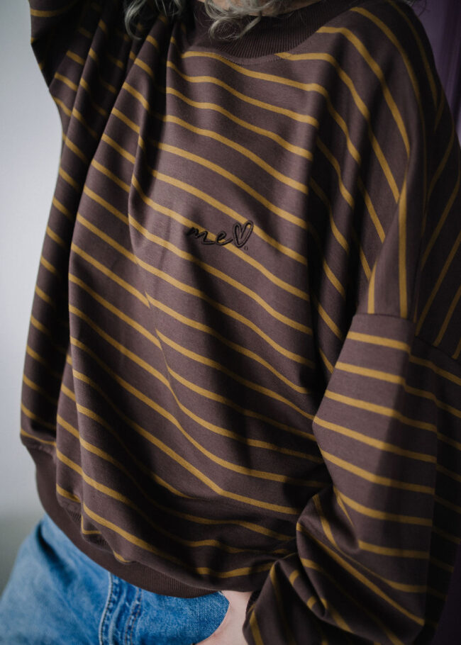 Classic Blouse brown stripes - obrazek 5