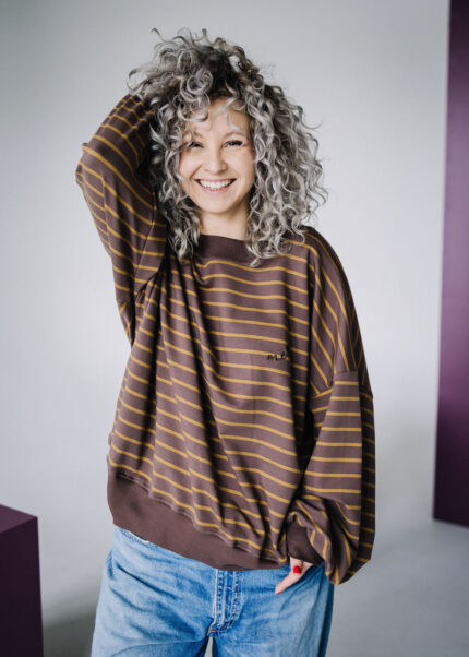 Classic Blouse brown stripes
