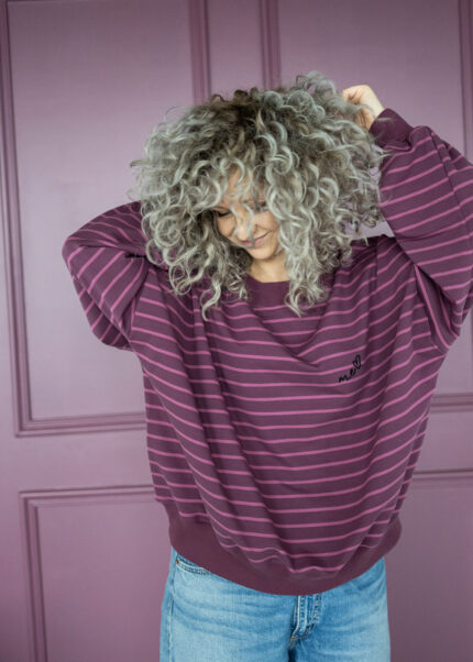 Classic Blouse violet stripes