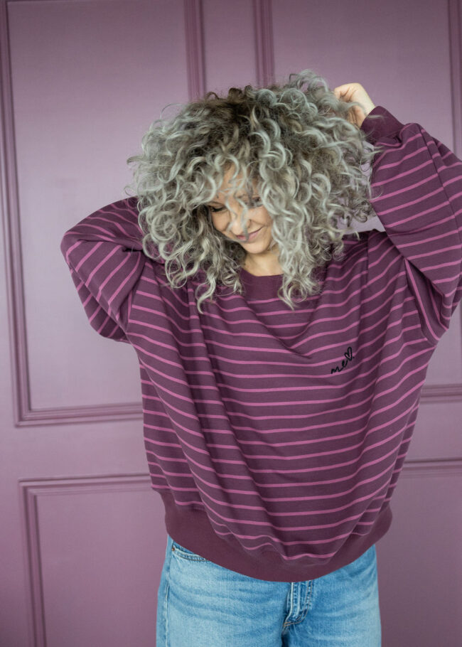 Classic Blouse violet stripes